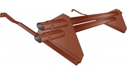 Снегозадержатель трубчатый для натуральной черепицы Стандарт RAL8004 1м(проф.до 50мм)