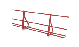 Ограждение кровельное со снегозадержателем на фальц Optima 0,65х2м RAL 3016