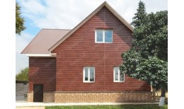 ЭкоБрус 0,345 Grand Line 0,5 GreenCoat Pural BT с пленкой RR 32 темно-коричневый (RAL 8019 серо-коричневый)