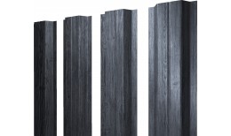 Штакетник П-образный A с прямым резом 0,45 Print Premium Grey Wood TwinColor