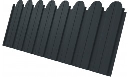 Профнастил С10В фигурный Grand Line 0,5 GreenCoat Pural БТ матовый RR2H3 (RAL 7016 антрацитово-серый)