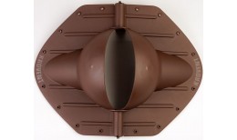 Элемент коньковый Krovent Pipe-Cone ИЗ 125 коричневый
