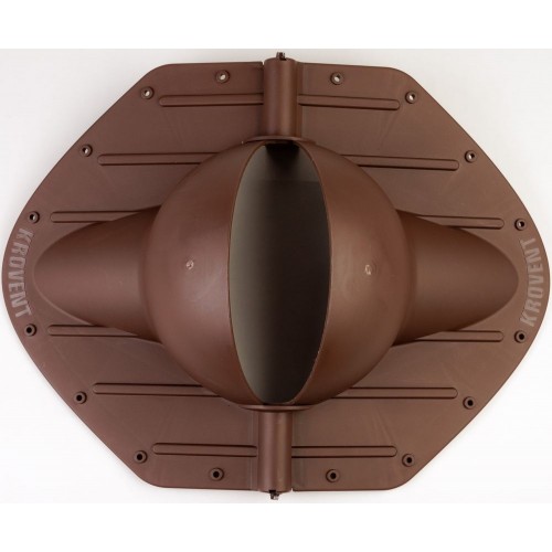 Элемент коньковый Krovent Pipe-Cone ИЗ 125 коричневый