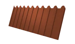 Профнастил С8A v02 фигурный Grand Line 0,5 Satin RAL 8004 терракота