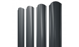 Штакетник Полукруглый Slim фигурный 0,45 Drap RAL 7016 антрацитово-серый