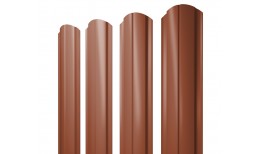 Штакетник Полукруглый Slim фигурный 0,45 Drap RAL 8004 терракота