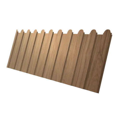 Профнастил С8A v02 фигурный Grand Line 0,45 Print Elite с пленкой Honey Wood TwinColor