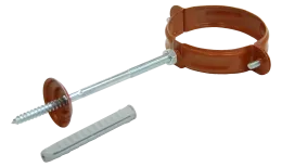 Хомут трубы 90 мм RAL 8004 терракота