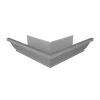 Угол желоба наружный Vortex в2 130мм RAL 7004 сигнальный серый