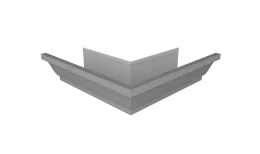 Угол желоба наружный Vortex в2 130мм RAL 7004 сигнальный серый