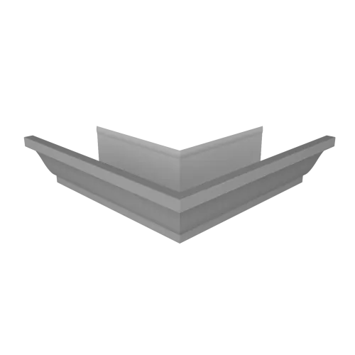 Угол желоба наружный Vortex в2 130мм RAL 7004 сигнальный серый