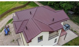 Металлочерепица классик 0,5 Satin Matt RAL 8017 шоколад