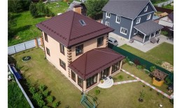 Металлочерепица классик 0,5 Satin Matt RAL 8017 шоколад