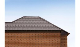 Металлочерепица камея 0,5 Satin Matt RAL 8017 шоколад