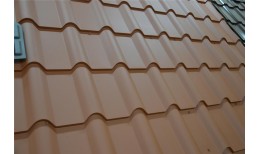 Металлочерепица камея 0,5 Satin Matt RAL 8004 терракота