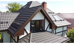 Металлочерепица квинта плюс Grand Line 0,5 Satin Matt RAL 9005 черный