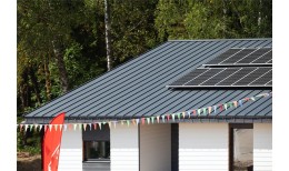 Фальц двойной стоячий Grand Line 0,5 GreenCoat Pural BT, matt с пленкой на замках RR2H3 (RAL 7016 антрацитово-серый)