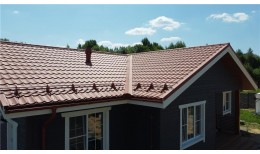 Металлочерепица классик 0,5 Satin Matt RAL 8004 терракота