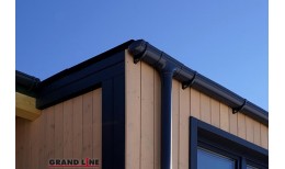 Колено сливное ПВХ Grand Line графит (RAL 7024)