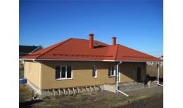 Металлочерепица квинта плюс Grand Line 0,5 PurLite Matt RAL 8004 терракота