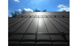 Кликфальц Pro Grand Line 0,5 GreenCoat Pural BT, matt с пленкой на замках RR 32 темно-коричневый (RAL 8019 серо-коричневый)