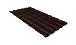 Металлочерепица кредо Grand Line 0,5 PurLite Matt RAL 8017 шоколад