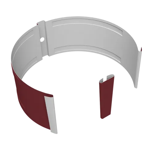 Крепление трубы круглой на кирпич Vortex Проект 146мм RAL 3005 красное вино