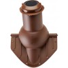 Элемент коньковый Krovent Pipe-Cone ИЗ 125 коричневый