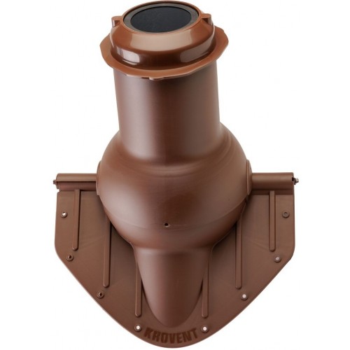 Элемент коньковый Krovent Pipe-Cone ИЗ 125 коричневый