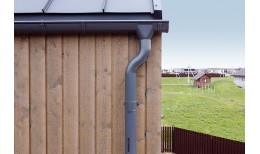 Труба круглая соединительная Grand Line 100 мм 1 м RAL 7024 мокрый асфальт