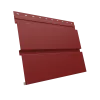 Софит металлический Квадро Брус без перфорации 0,5 Satin с пленкой RAL 3011 коричнево-красный