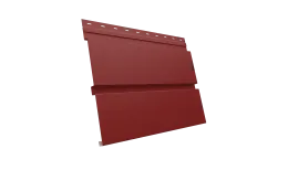 Софит металлический Квадро Брус без перфорации 0,5 Satin с пленкой RAL 3011 коричнево-красный