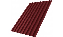 Профнастил С20B Grand Line 0,5 Satin с пленкой RAL 3011 коричнево-красный