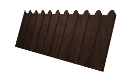 Профнастил С8A v02 фигурный Grand Line 0,45 Print Premium с пленкой Antique Wood TwinColor