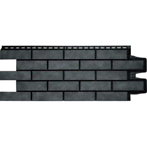 Фасадная панель Grand Line Клинкерный кирпич Design Plus антрацит с черным швом