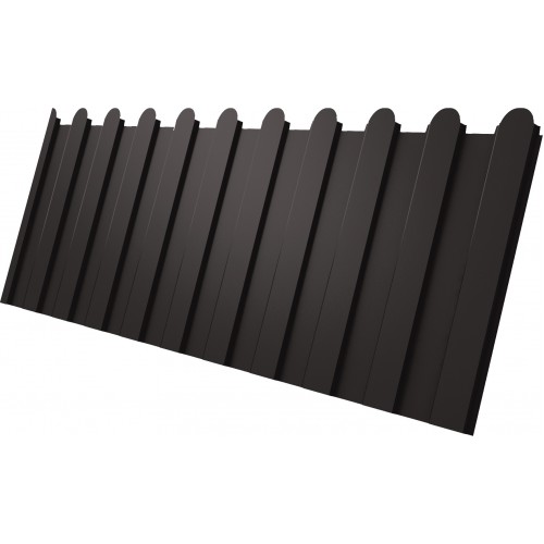 Профнастил С8A v02 фигурный Grand Line 0,4 PE-Matt-Double RR 32 темно-коричневый