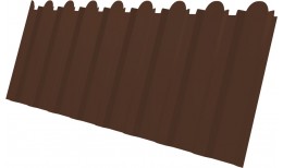 Профнастил С20B фигурный Grand Line 0,5 Satin Matt RAL 8017 шоколад