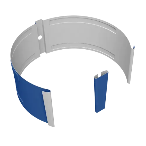 Крепление трубы круглой на кирпич Vortex Проект 146мм 5005 сигнальный синий