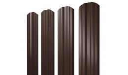 Штакетник Twin фигурный 0,5 PE RAL 8017 шоколад