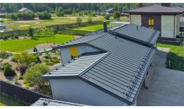 Кликфальц Pro Grand Line 0,5 Satin Matt с пленкой на замках RAL 7024 мокрый асфальт