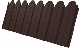 Профнастил C10B фигурный Grand Line 0,5 Drap ТР RAL 8017 шоколад