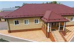 Металлочерепица камея Grand Line 0,5 PurLite Matt RAL 3005 красное вино