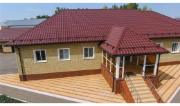 Металлочерепица камея Grand Line 0,5 PurLite Matt RAL 3005 красное вино