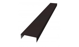 Декоративная накладка прямая для горизонтального монтажа штакетника 0,45 Drap RAL 9005 черный