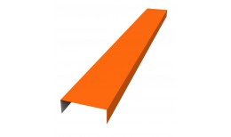 Декоративная накладка прямая для горизонтального монтажа штакетника 0,45 PE с пленкой RAL 2004 оранжевый