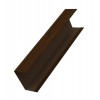 Крышка забора для горизонтального монтажа штакетника 0,45 Print Elite Choco Wood TwinColor