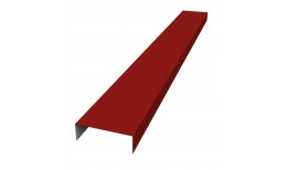 Декоративная накладка прямая для горизонтального монтажа штакетника 0,45 PE с пленкой RAL 3011 коричнево-красный