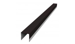 Планка вертикальная обратная для горизонтального монтажа штакетника 0,45 Drap RAL 9005 черный