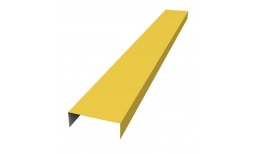 Декоративная накладка прямая для горизонтального монтажа штакетника 0,45 PE с пленкой RAL 1018 цинково-желтый