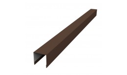 Планка вертикальная лицевая для горизонтального монтажа штакетника 0,45 Drap RAL 8017 шоколад